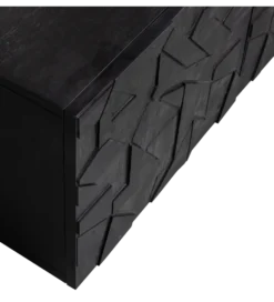 Stolik pod TV COUNTER 160 cm drewno mango czarna