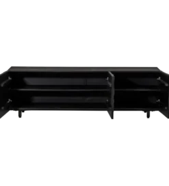 Stolik pod TV COUNTER 160 cm drewno mango czarna
