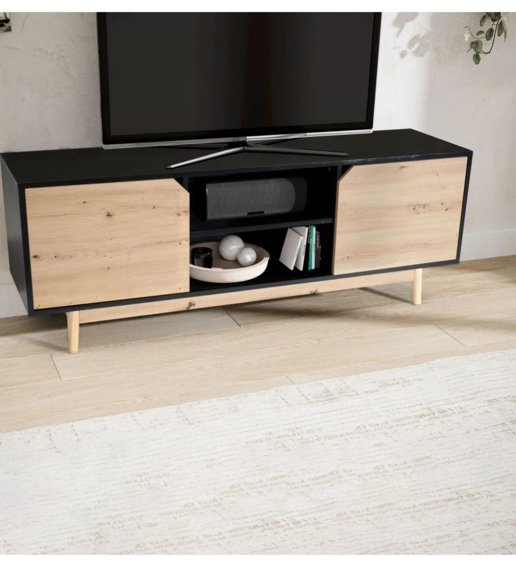 Stolik pod TV CYRUS 150 cm czarny
