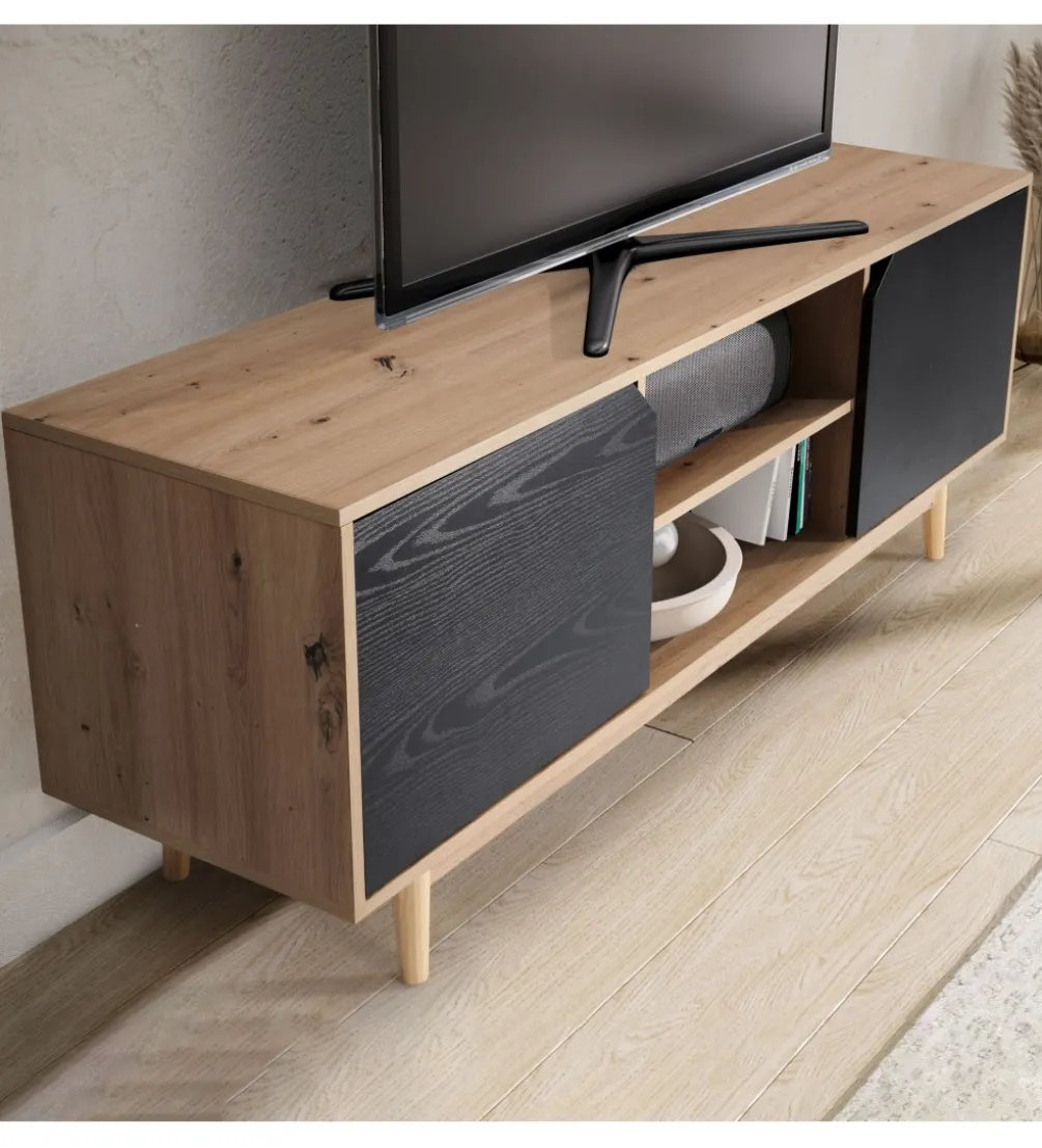 Stolik pod TV CYRUS 150 cm w optyce dębu