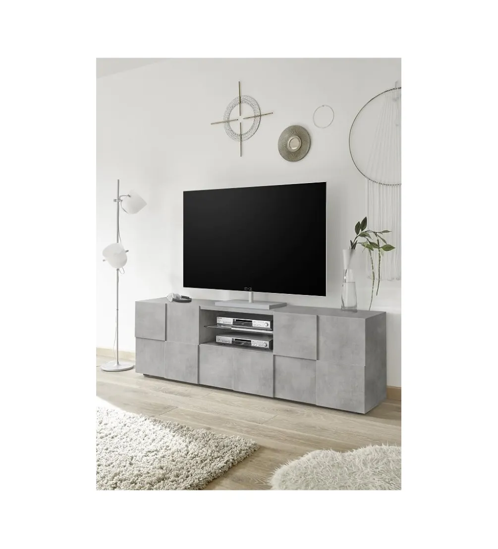 Stolik pod TV DAMA 181 cm w optyce betonu