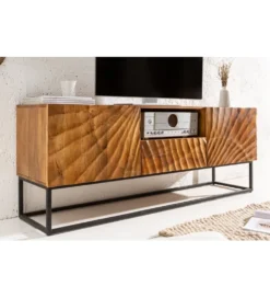 Stolik pod TV DAVIDE Scorpion 160 Cm drewno mango brąz