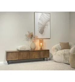 Stolik pod TV ELANI 180 cm drewno mango