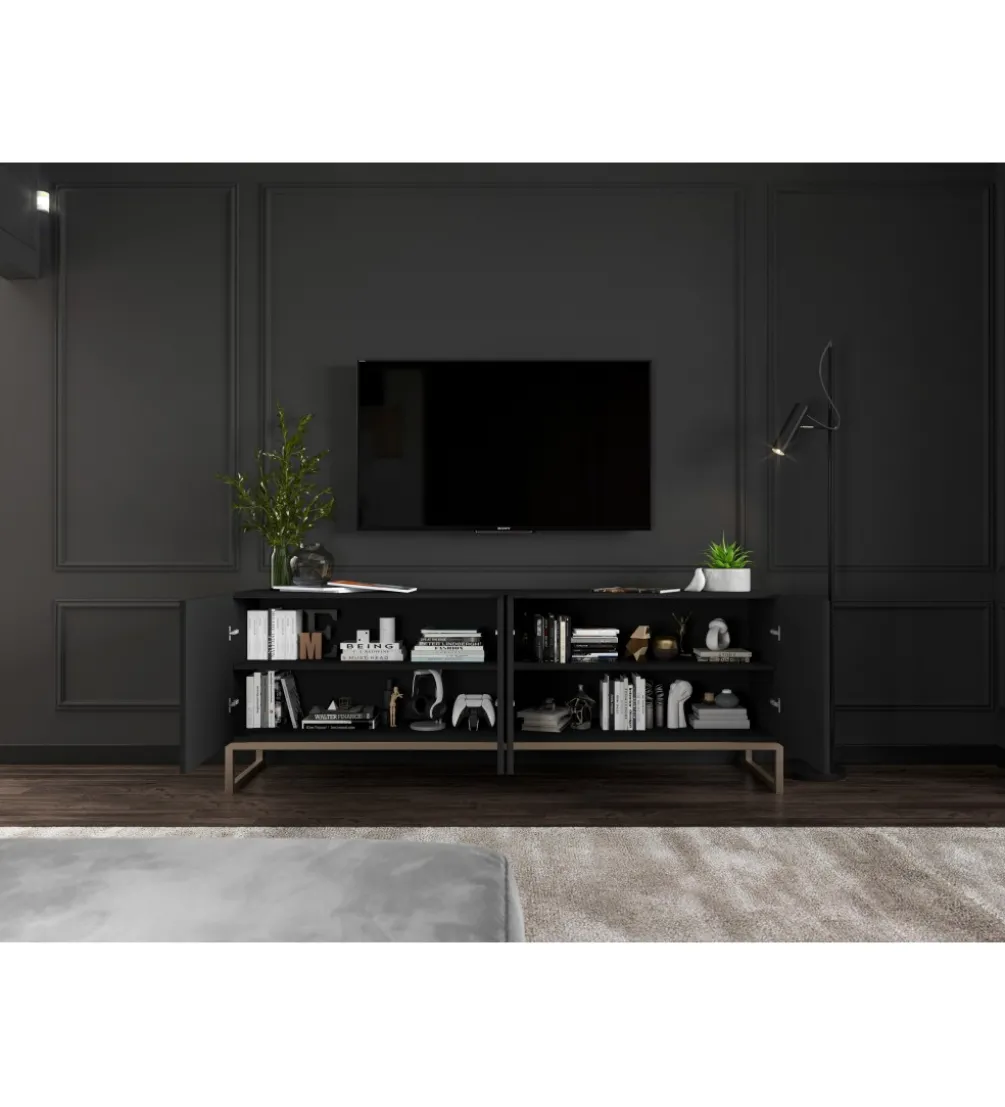 Stolik pod Tv ELPIS 150 cm czarny