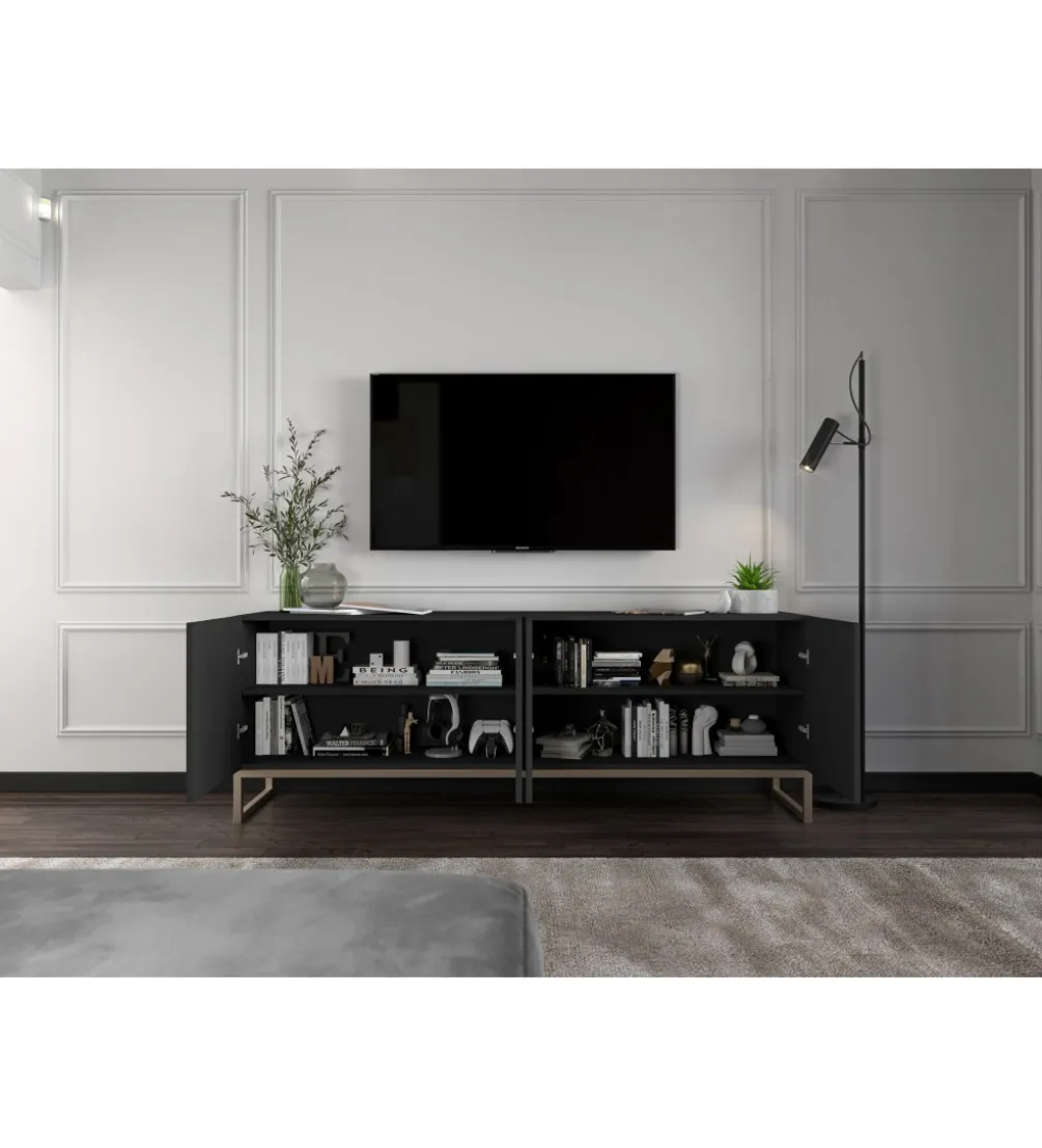 Stolik pod Tv ELPIS 150 cm czarny