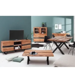 Stolik pod TV EUFRAT Amazonas 160 cm drewno akacja