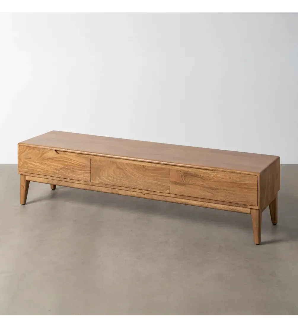 Stolik pod TV GALT 160 cm drewno mango naturalny niższy