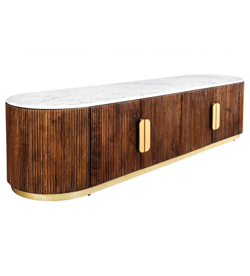 Stolik pod TV GATSBY 170 cm drewno mango brązowy