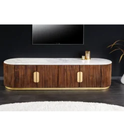 Stolik pod TV GATSBY 170 cm drewno mango brązowy