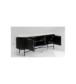 Stolik pod TV Glenn 150 cm antracytowy