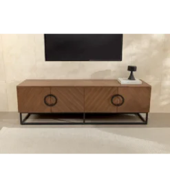 Stolik pod TV GRANDEZZA 180 cm kolor drewno orzecha