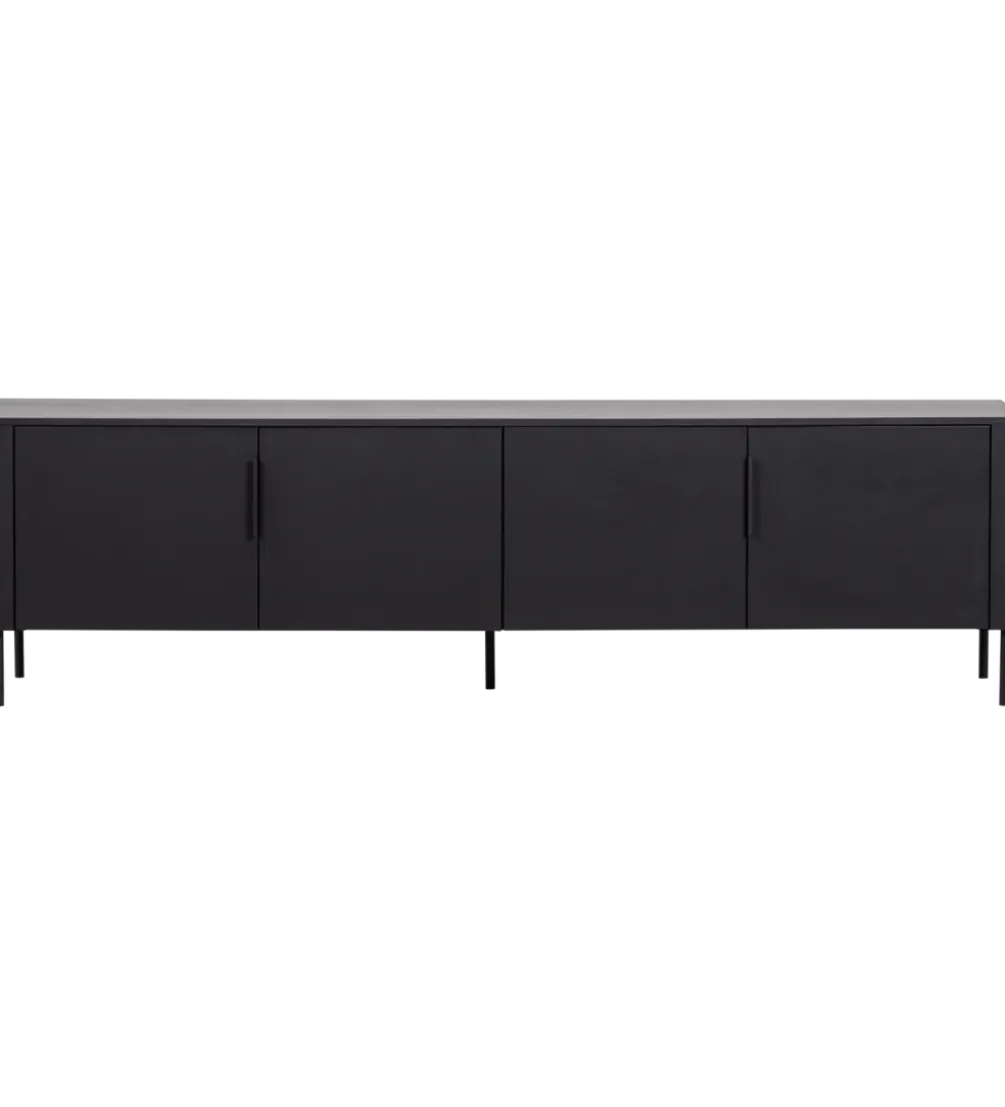 Stolik pod TV GUNNAR 200 cm czarny mat