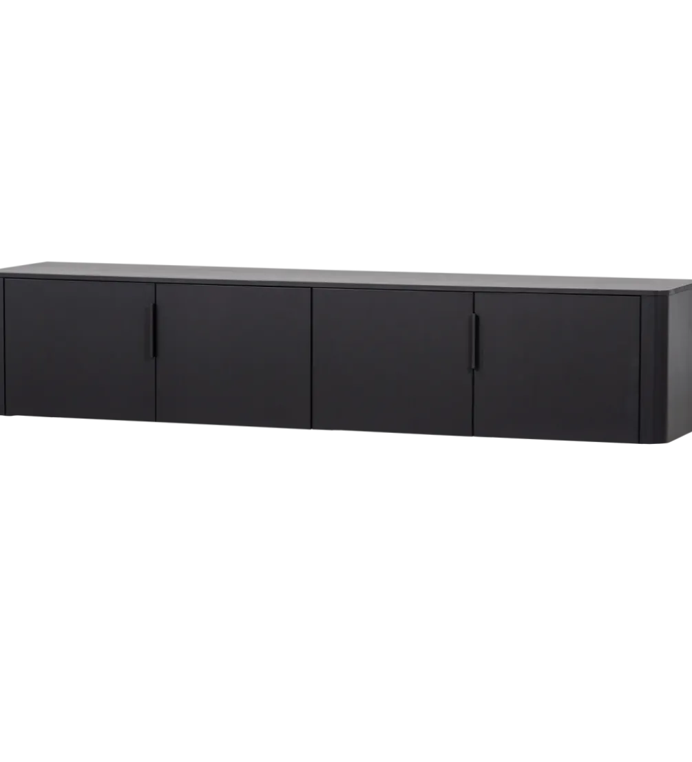Stolik pod TV GUNNAR 200 cm czarny mat