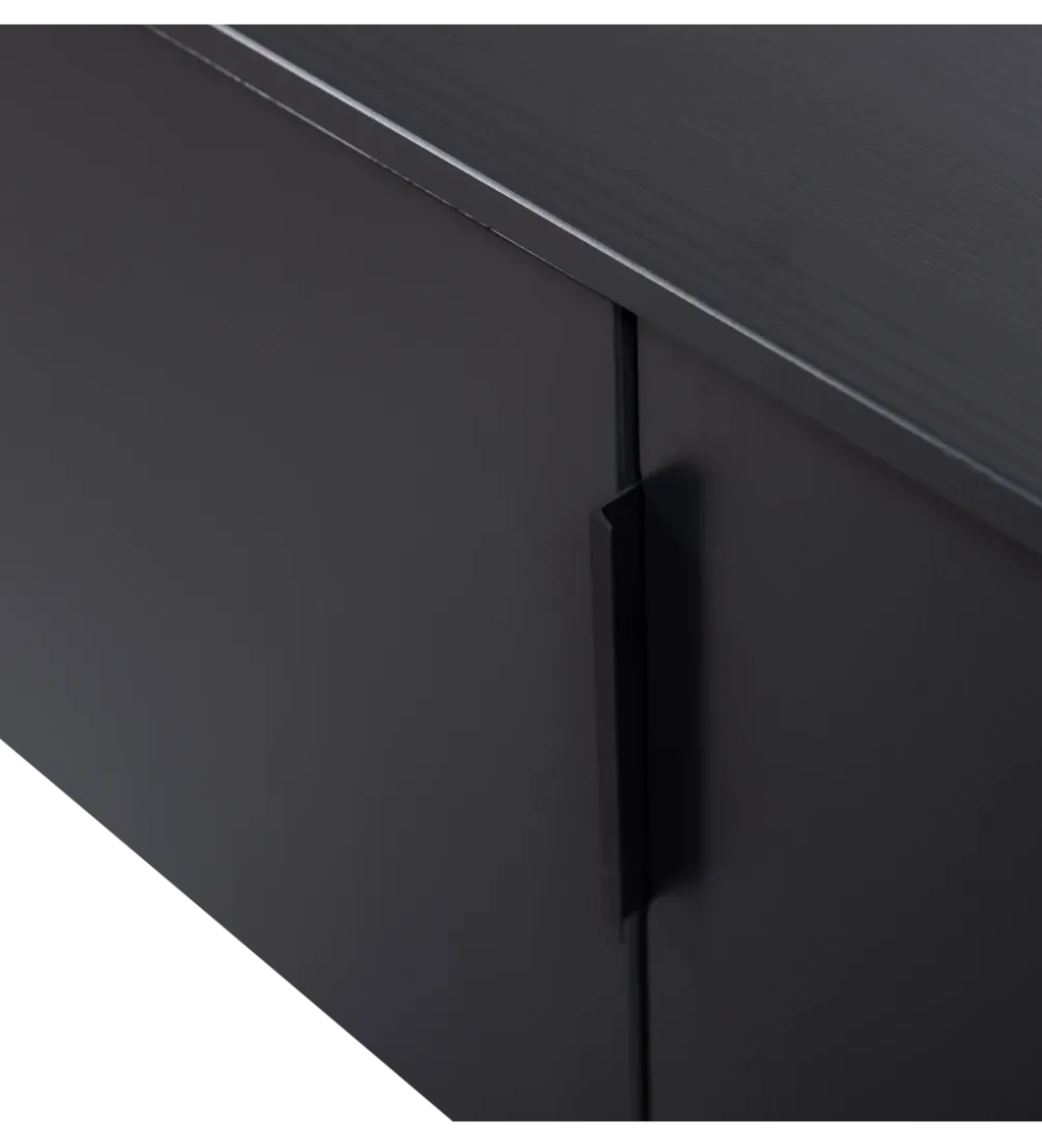 Stolik pod TV GUNNAR 200 cm czarny mat