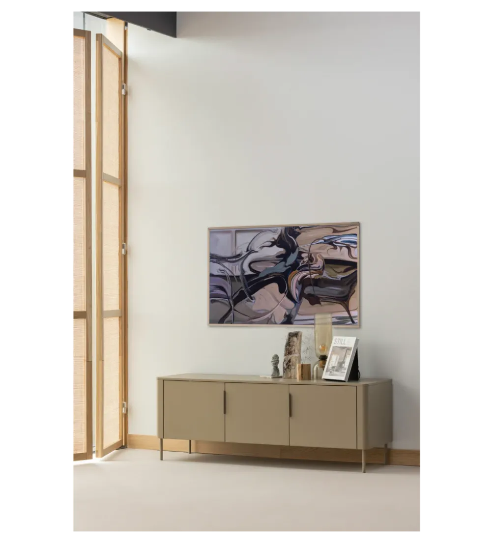 Stolik pod TV GUNNAR 154 cm drewno sosny szary