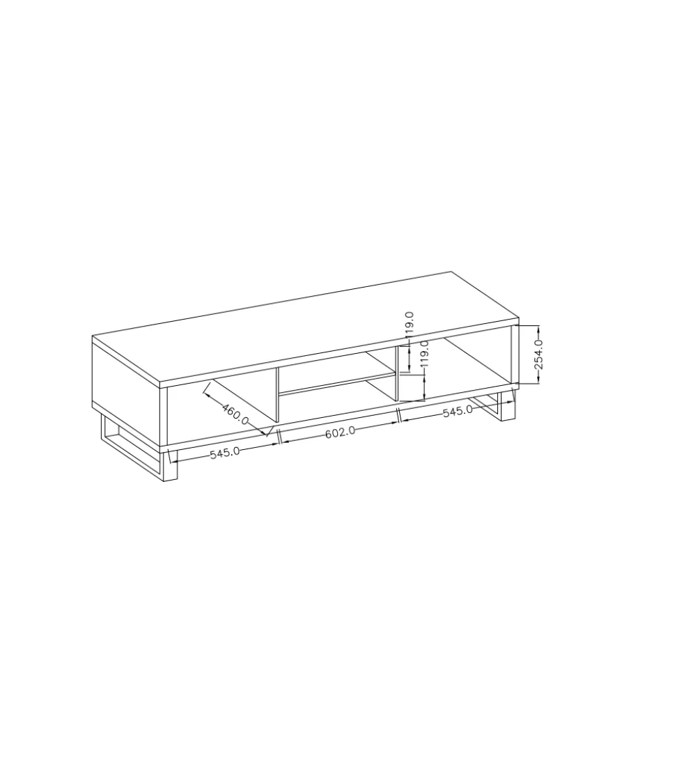 Stolik pod Tv Halle 180 cm w optyce dąb wotan