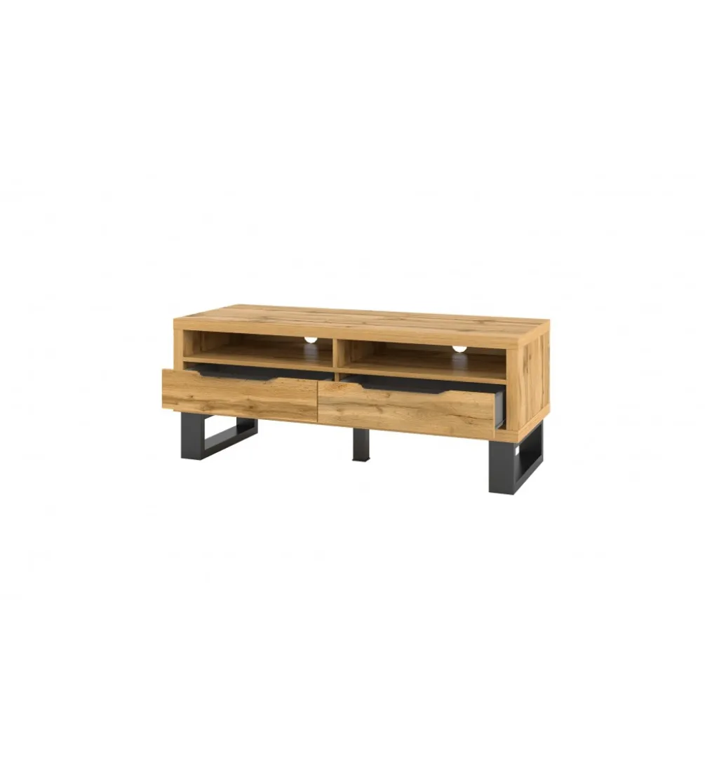 Stolik pod Tv Halle 124 cm w optyce dąb wotan