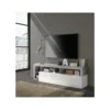 Stolik pod TV HAMBURG 184 cm biały z dodatkiem koloru szarego