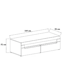 Stolik pod Tv HEKTOR WM 160 cm antracytowy