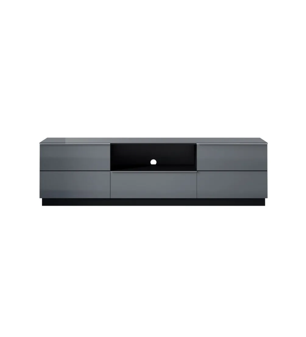 Stolik pod TV HELIO 180 cm szaro czarny