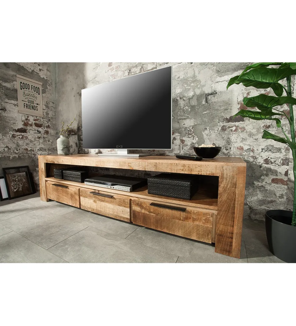 Stolik pod TV Iron Craft 170 cm drewno mango
