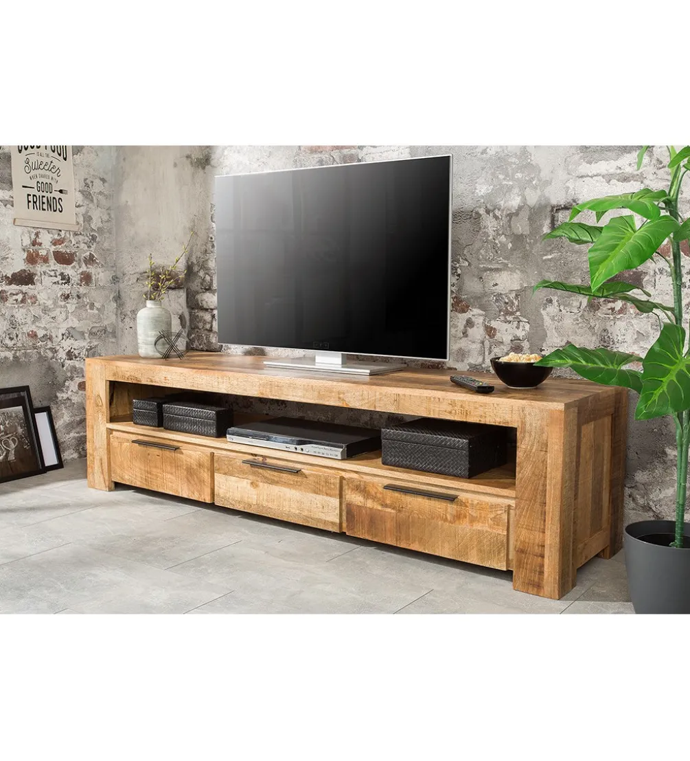 Stolik pod TV Iron Craft 170 cm drewno mango