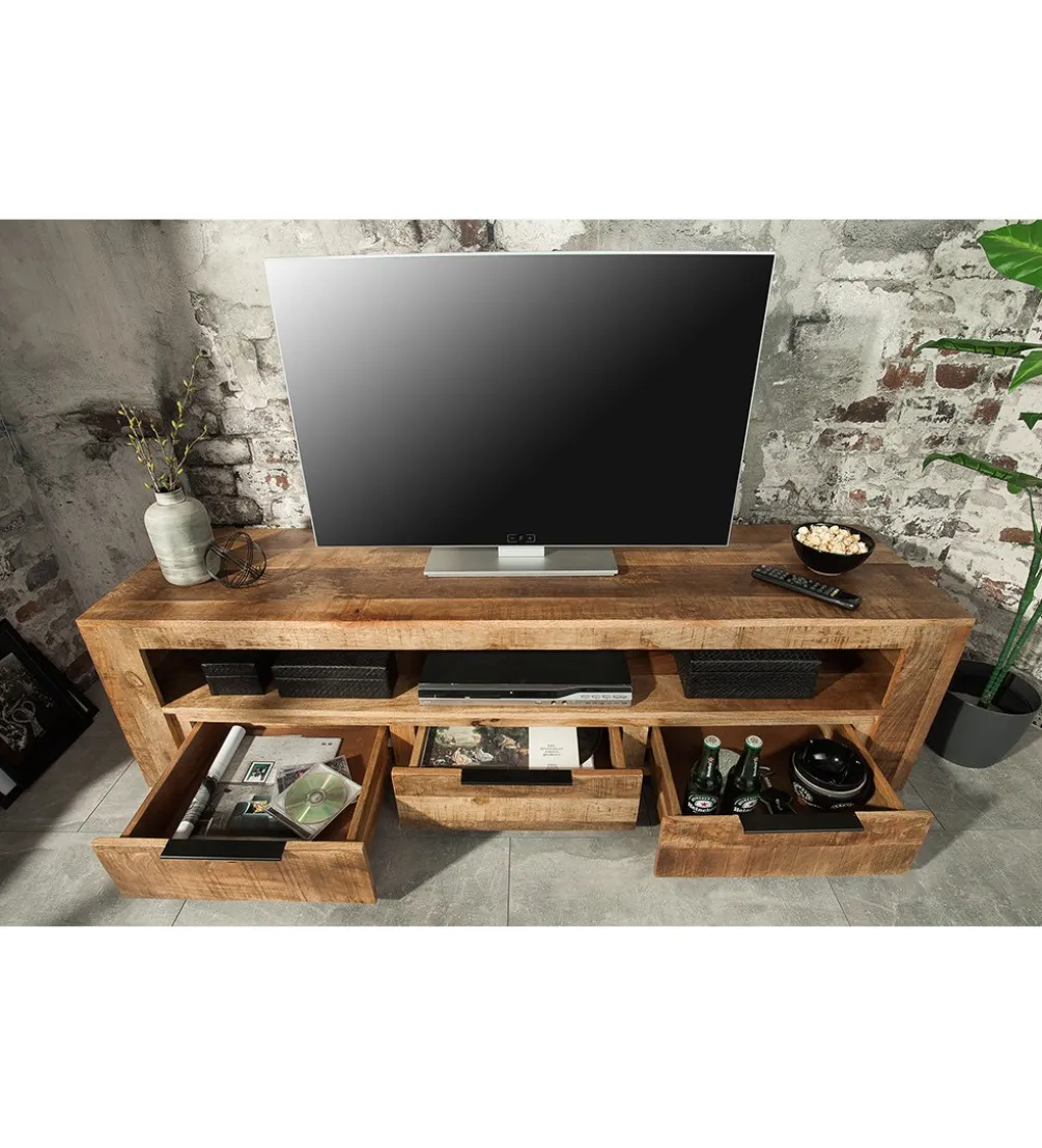 Stolik pod TV Iron Craft 170 cm drewno mango