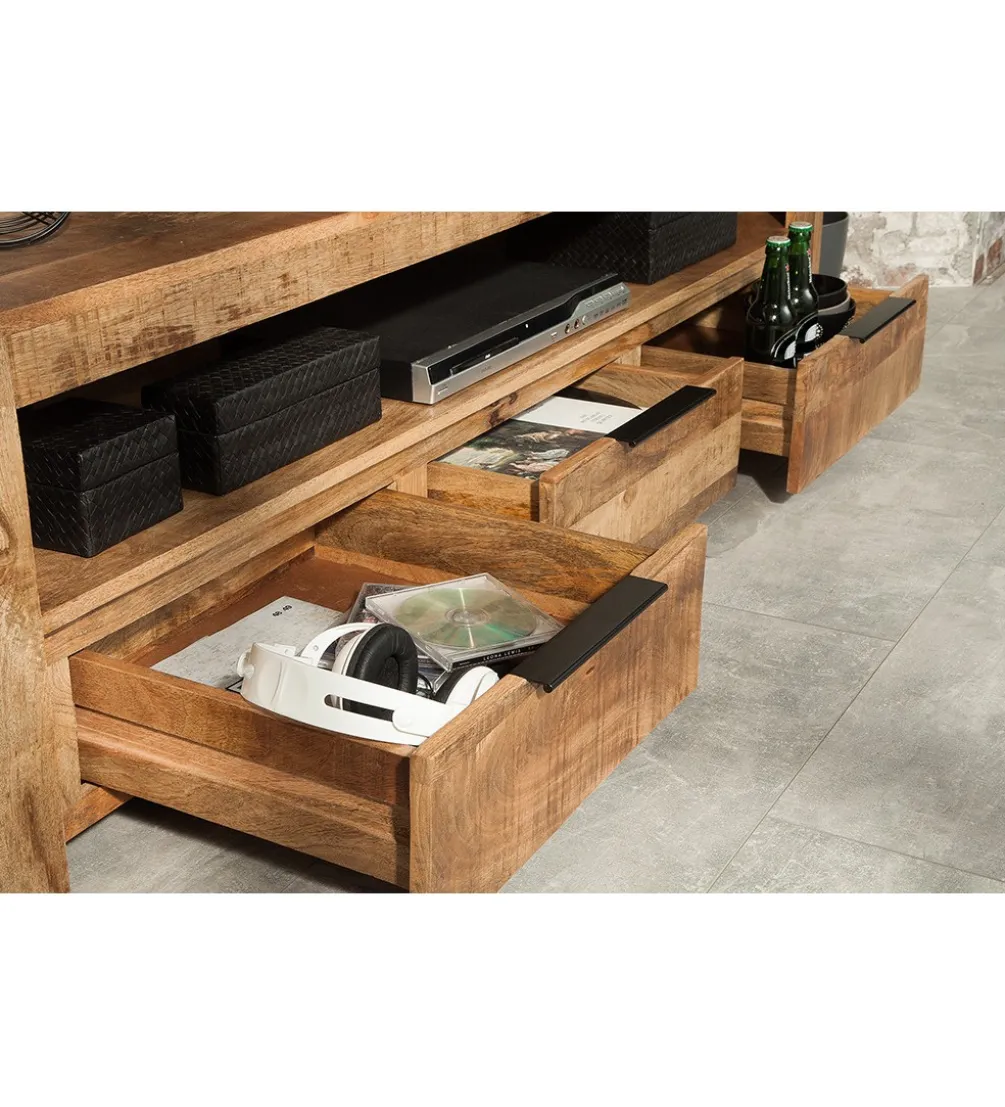 Stolik pod TV Iron Craft 170 cm drewno mango