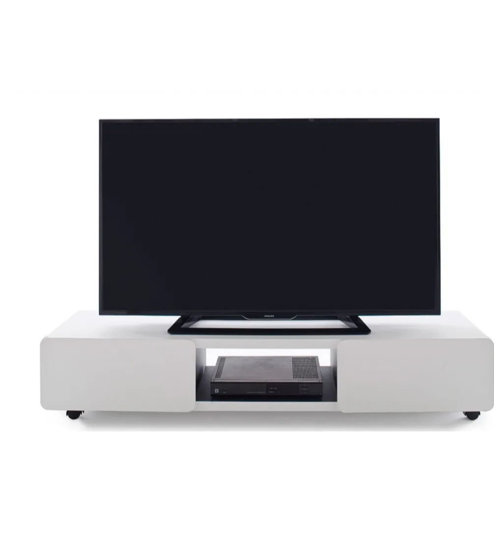 Stolik pod TV JEFF III 140 cm biało czarny