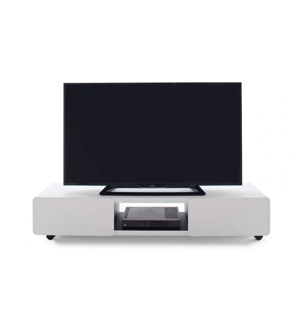 Stolik pod TV JEFF III 140 cm biało czarny