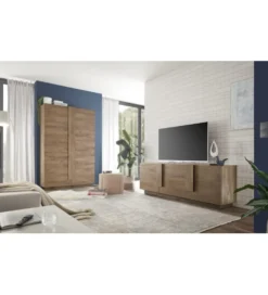 Stolik pod TV JUPITER 182 cm w kolorze dąb Mercure
