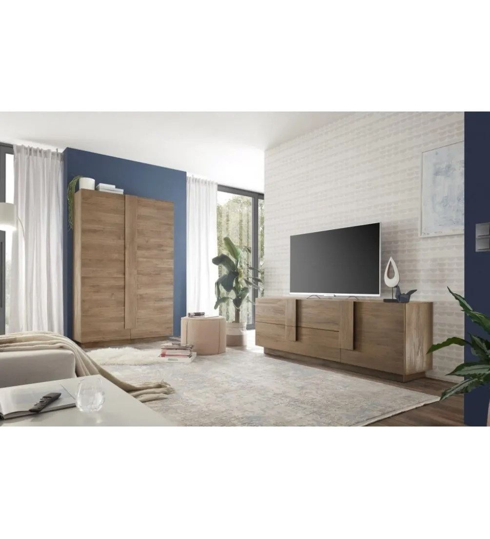 Stolik pod TV JUPITER 182 cm w kolorze dąb Mercure