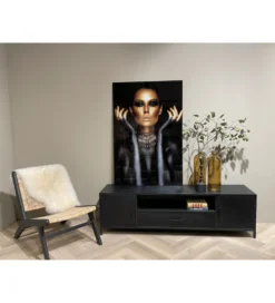 Stolik pod TV KALIA 160 cm czarny