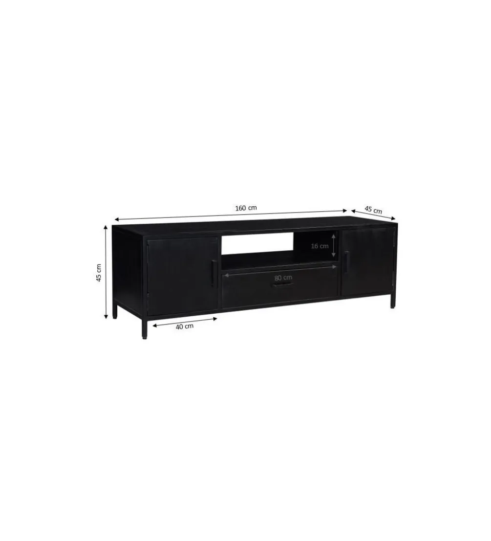 Stolik pod TV KALIA 160 cm czarny