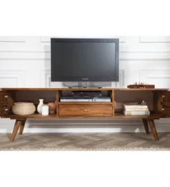 Stolik pod TV Komodo Mystic Living 140 cm drewno sheesham