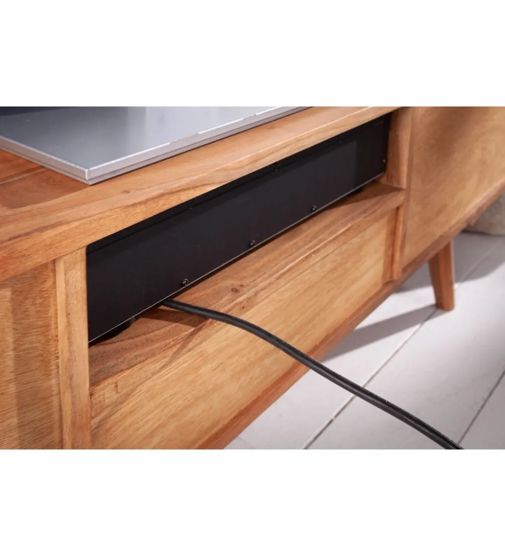 Stolik pod TV Komodo Mystic Living 140 cm drewno akacja
