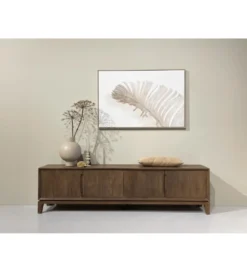 Stolik pod TV KORTE 210 cm drewno mango brąz