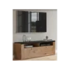 Stolik pod TV LARONA 140 cm o wybarwieniu dąb lefkas z kolorem touchwood