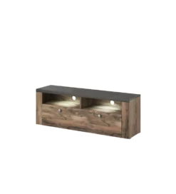 Stolik pod TV LARONA 140 Cm O Wybarwieniu Satin Nussbaum z kolorem Touchwood