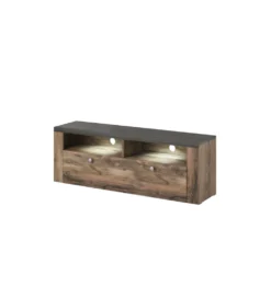 Stolik pod TV LARONA 140 Cm O Wybarwieniu Satin Nussbaum z kolorem Touchwood