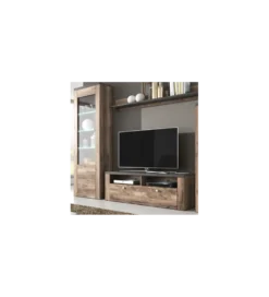 Stolik pod TV LARONA 140 Cm O Wybarwieniu Satin Nussbaum z kolorem Touchwood