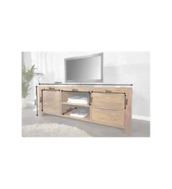 Stolik pod TV LAS Lagos 135 cm drewno sheesham