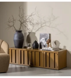 Stolik pod TV LEVEL 160 cm miodowy