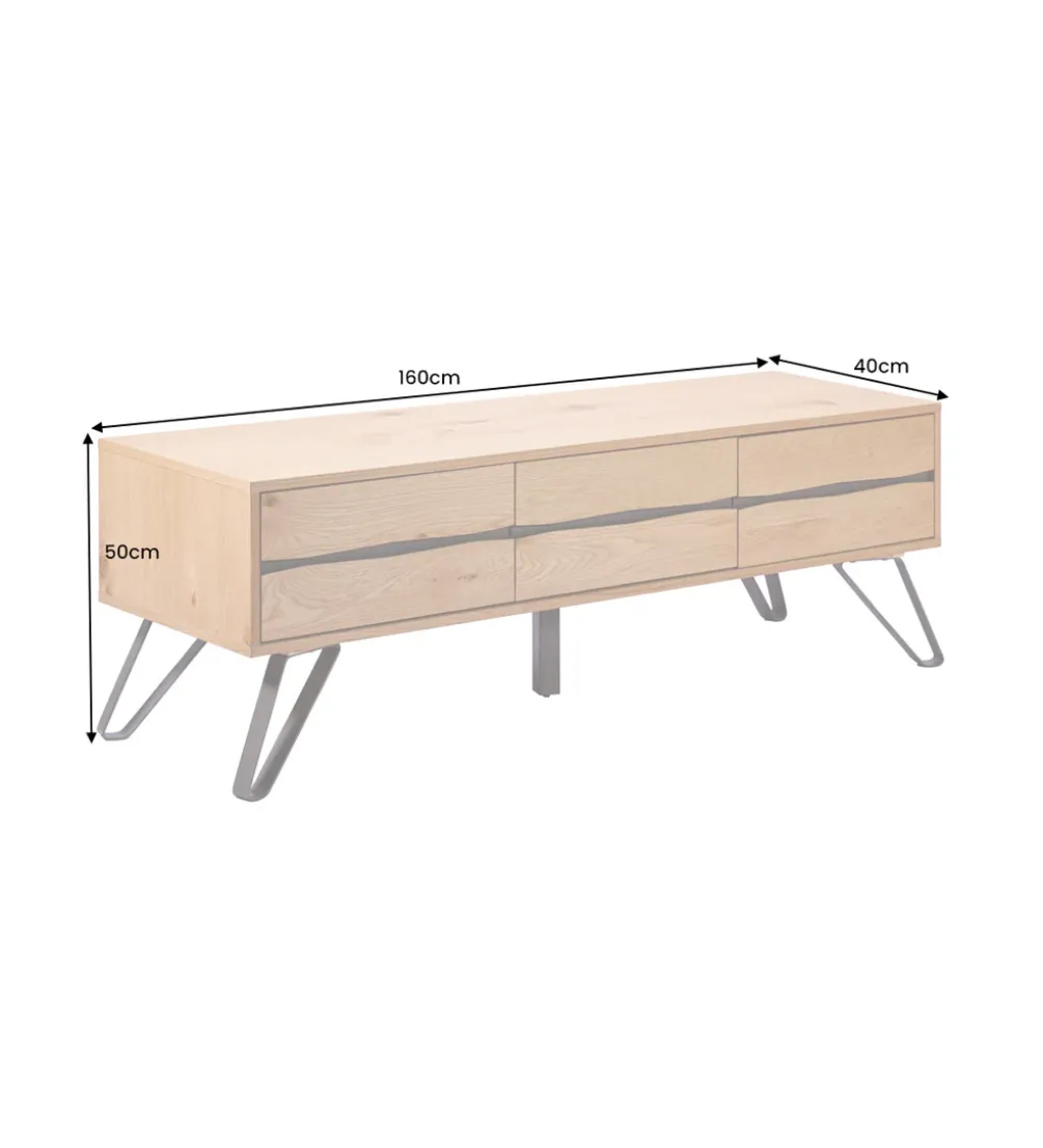 Stolik pod TV LIVING EDGE 160 cm kolor drewno dębu