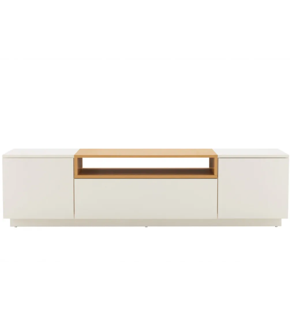 Stolik pod TV LOFT 160 cm biało naturalna