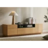 Stolik pod TV LOFT 160 cm naturalna czarna