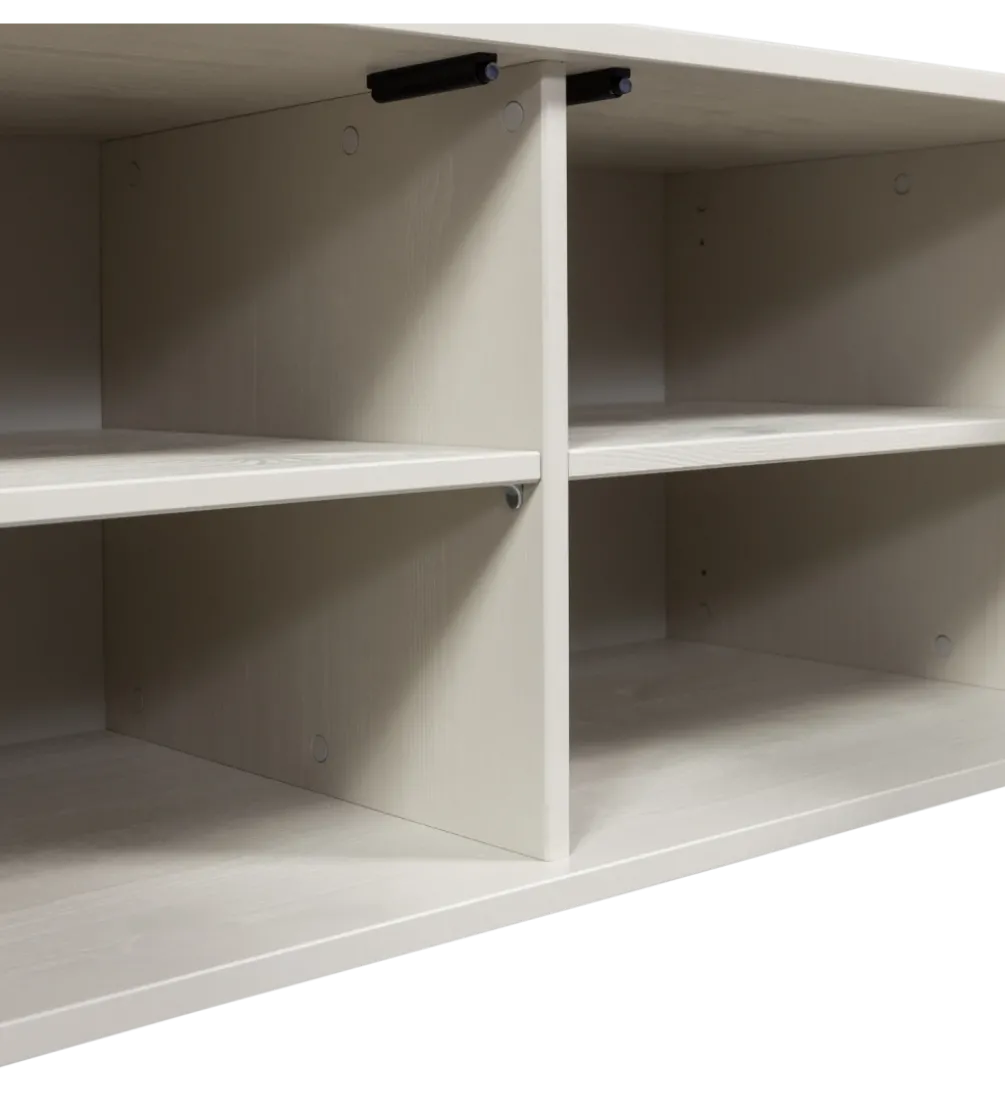 Stolik pod TV NEW GRAVURE 100 cm drewno sosny dust