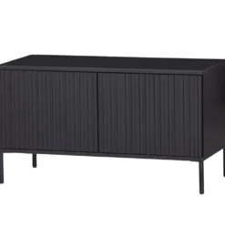 Stolik pod TV NEW GRAVURE 100 cm drewno sosny czarny