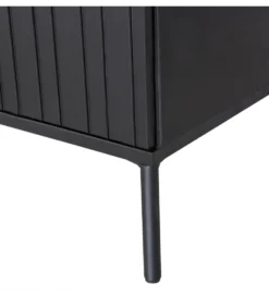 Stolik pod TV NEW GRAVURE 100 cm drewno sosny czarny