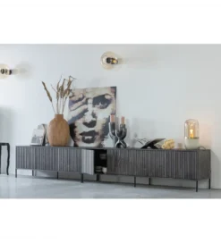 Stolik pod TV NEW GRAVURE 150 cm drewno jesion